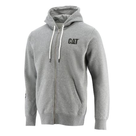 Caterpillar Clothing South Africa - Cat Men's Foundation Fz Dm Hooded Sweatshirt Hoodies Dark Grey VG4760832